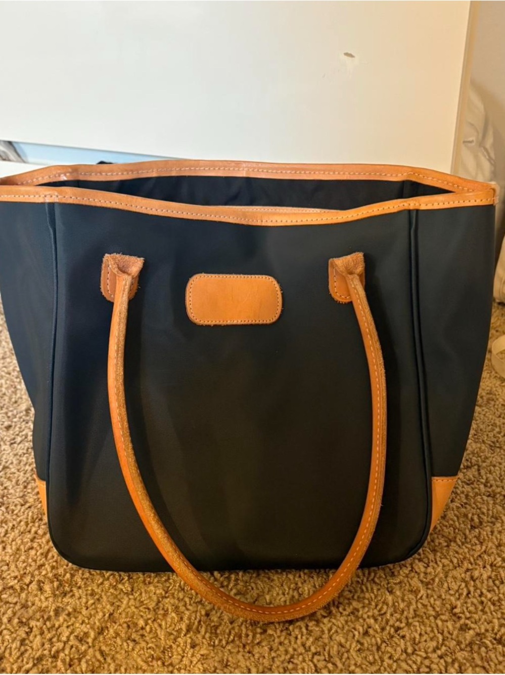 Classic Navy Jon Hart Tote with Tan Trim - Everyday Carry